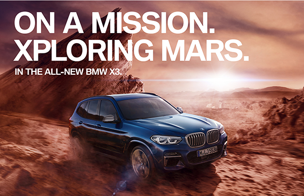 BMW предлагает виртуальный тест-драйв нового X3 на Марсе